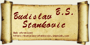 Budislav Stanković vizit kartica